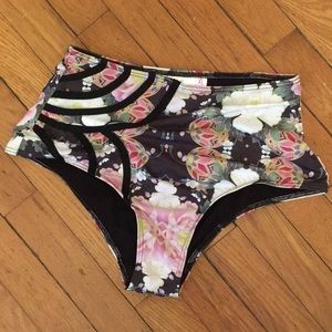 Lindy Hop High waist floral bikini bottom